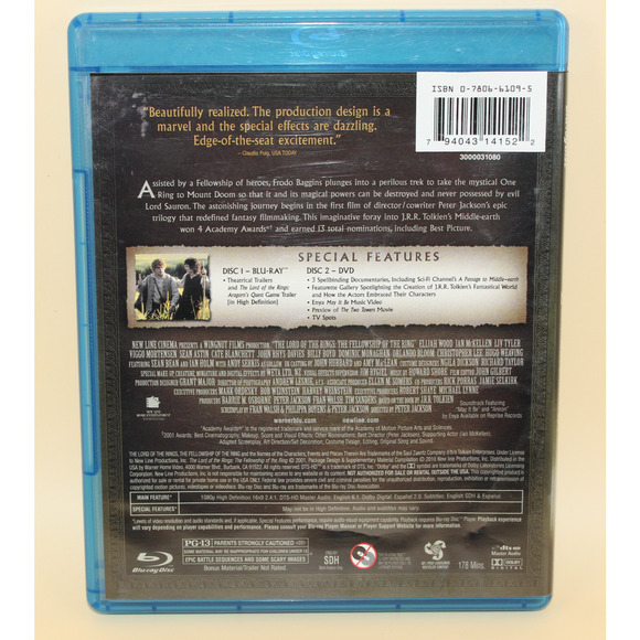 Lord Of The Rings Trilogy Lot Of 3 (Blu-ray) Fellowship, Two Towers, Return... - Picture 3 of 10